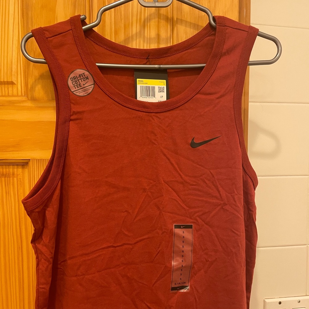 NWT Nike Red Dri fit tank top, size S